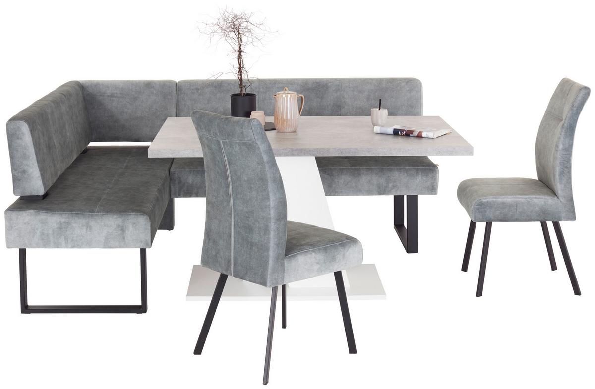 Eckbank Rab Ii - Schwarz/Grün, MODERN, Holz/Holzwerkstoff (160/200cm) - Ondega