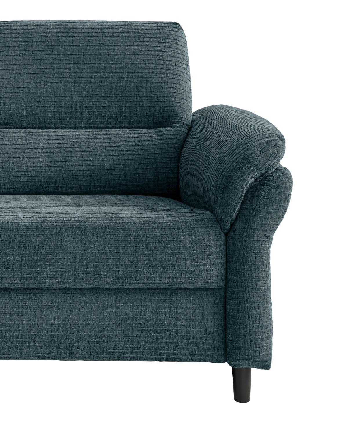 3-Sitzer-Sofa Cavoli, Blau B: 192 cm - Blau/Schwarz, MODERN, Textil (192/90/89cm) - Livetastic