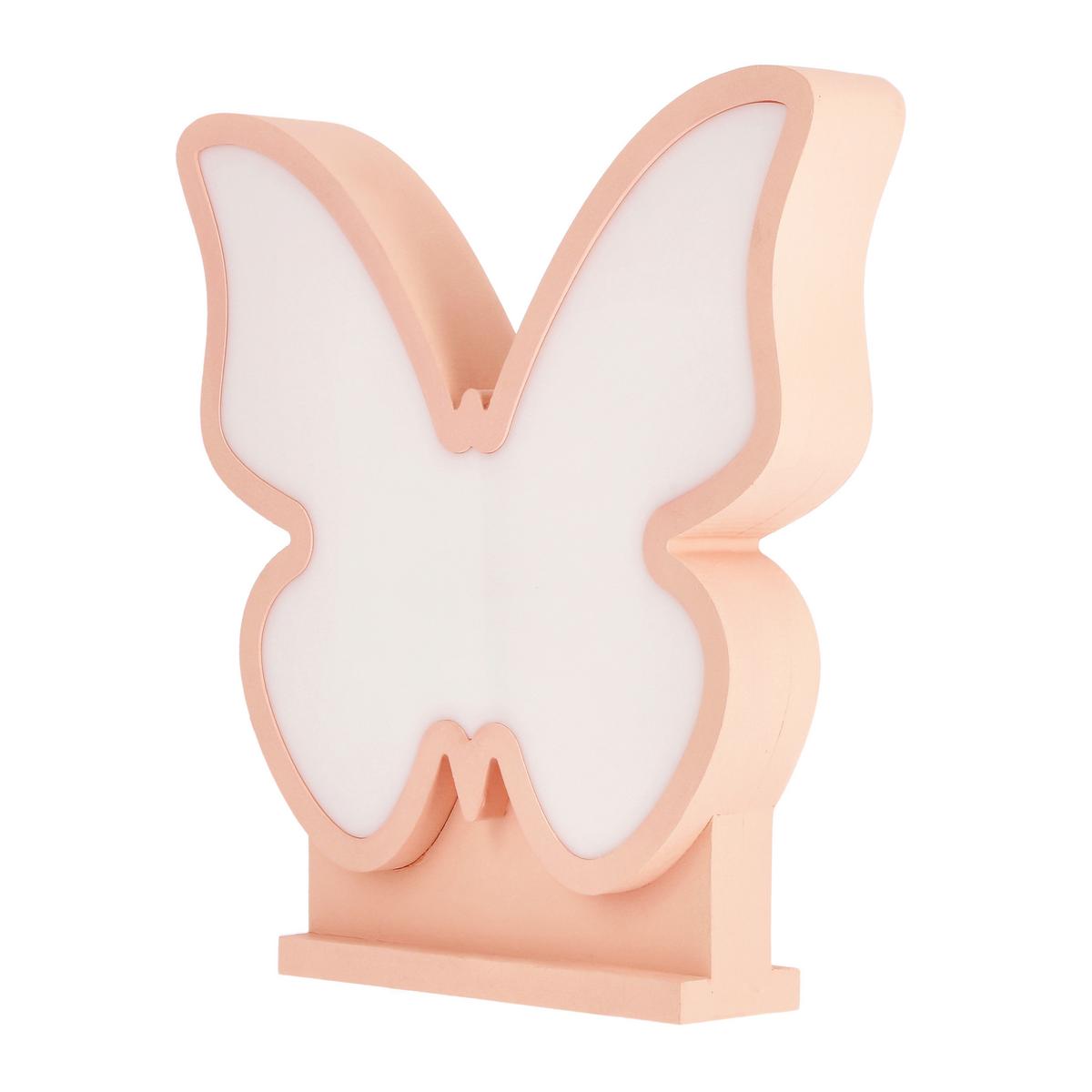 Kindertischleuchte 41-11701 Butterfly - Pink, Basics, Holzwerkstoff/Kunststoff (28.5/5/26.5cm)