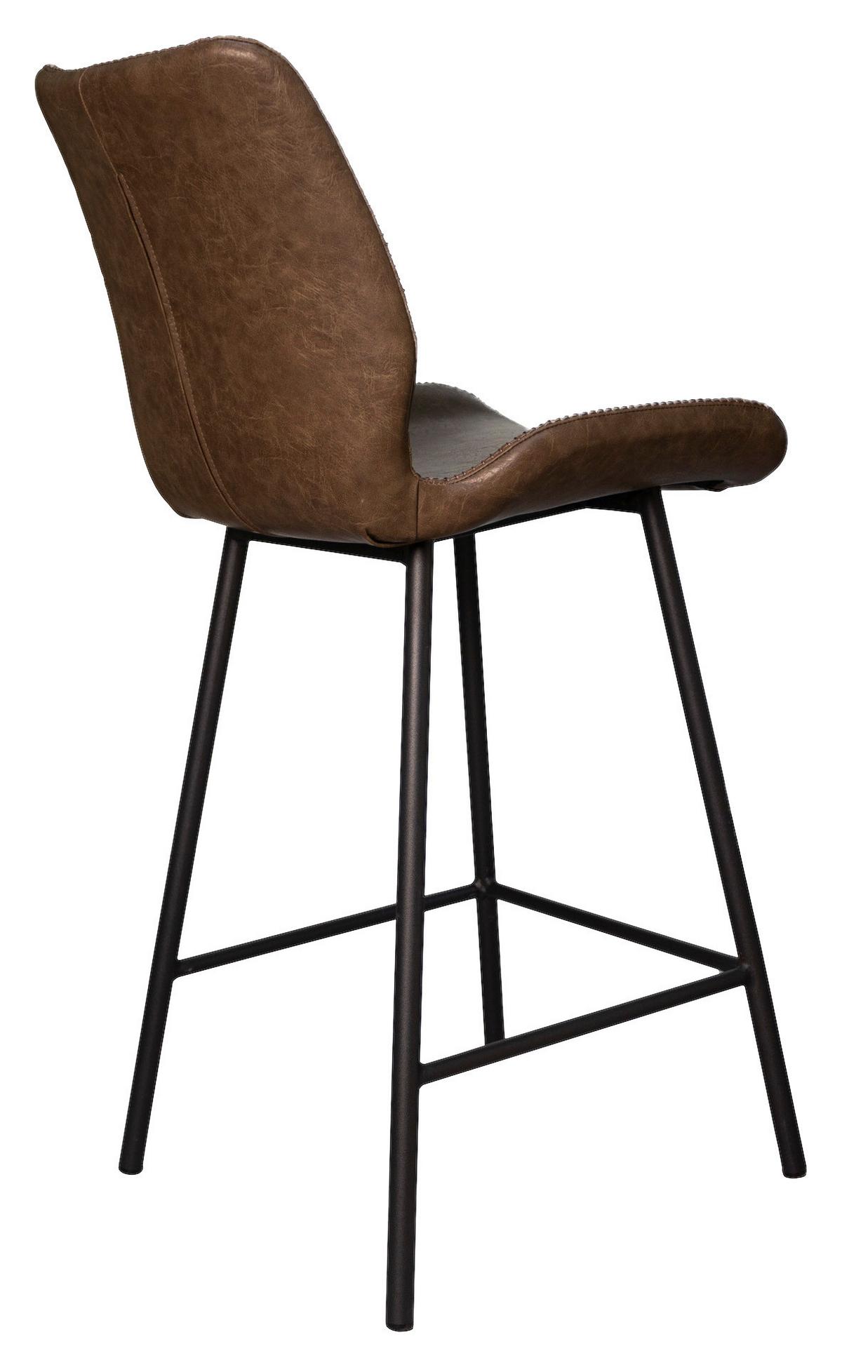 Barhocker-Set Barron - Graubraun/Schwarz, KONVENTIONELL, Kunststoff/Textil (47/99/55cm) - MID.YOU