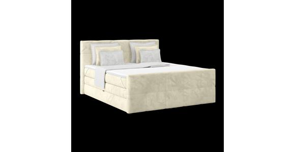 Boxspringbett mit Topper und Bettkasten 180x200 cm Medino - Champagner, KONVENTIONELL, Holz/Holzwerkstoff (180/200cm) - Luca Bessoni
