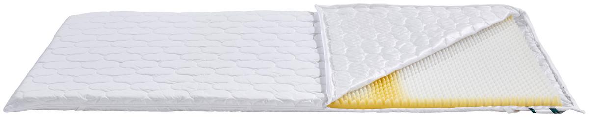 Topper Medisan Polly 140x200 Polyurethanschaumkern 7 Zonen - Weiß, MODERN, Textil (140/200cm) - FAN