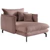 XXL-Sessel Lava Rosa B: 111 cm - Schwarz/Rosa, MODERN, Textil (111/101/167cm) - Livetastic