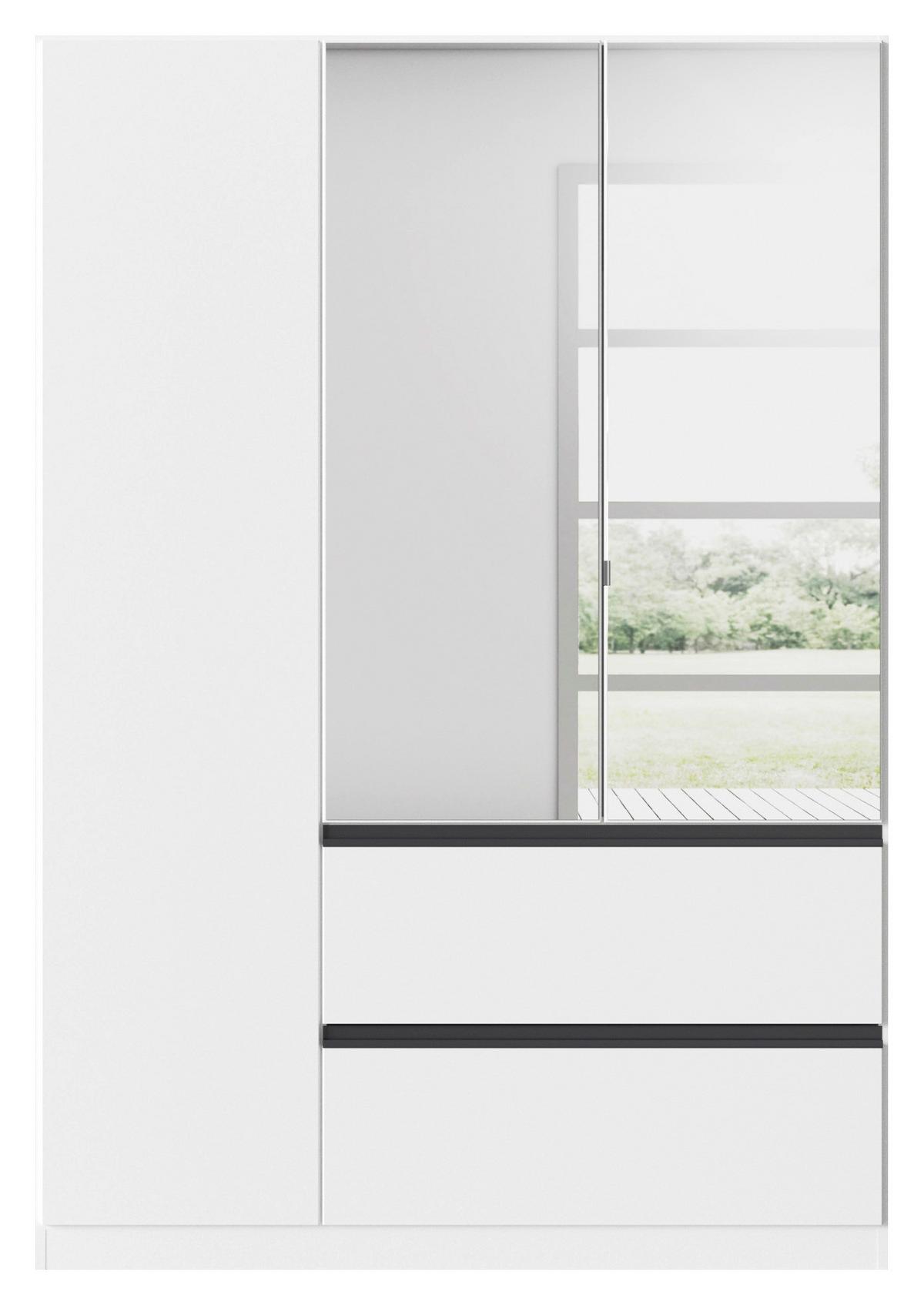 Drehtürenschrank Costa Weiß B: 136 cm - Weiß, MODERN, Holzwerkstoff (136/197/54cm) - Rauch Möbel