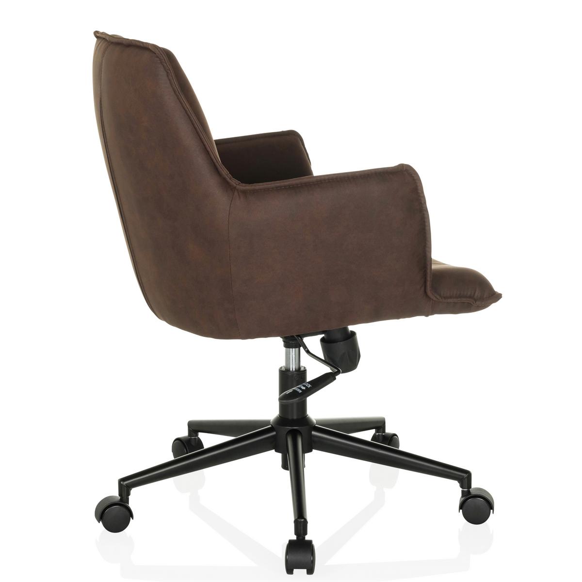 Drehstuhl Solao Life Dunkelbraun B: 54 cm - Dunkelbraun/Schwarz, MODERN, Kunststoff/Textil (54/85/70cm) - MID.YOU