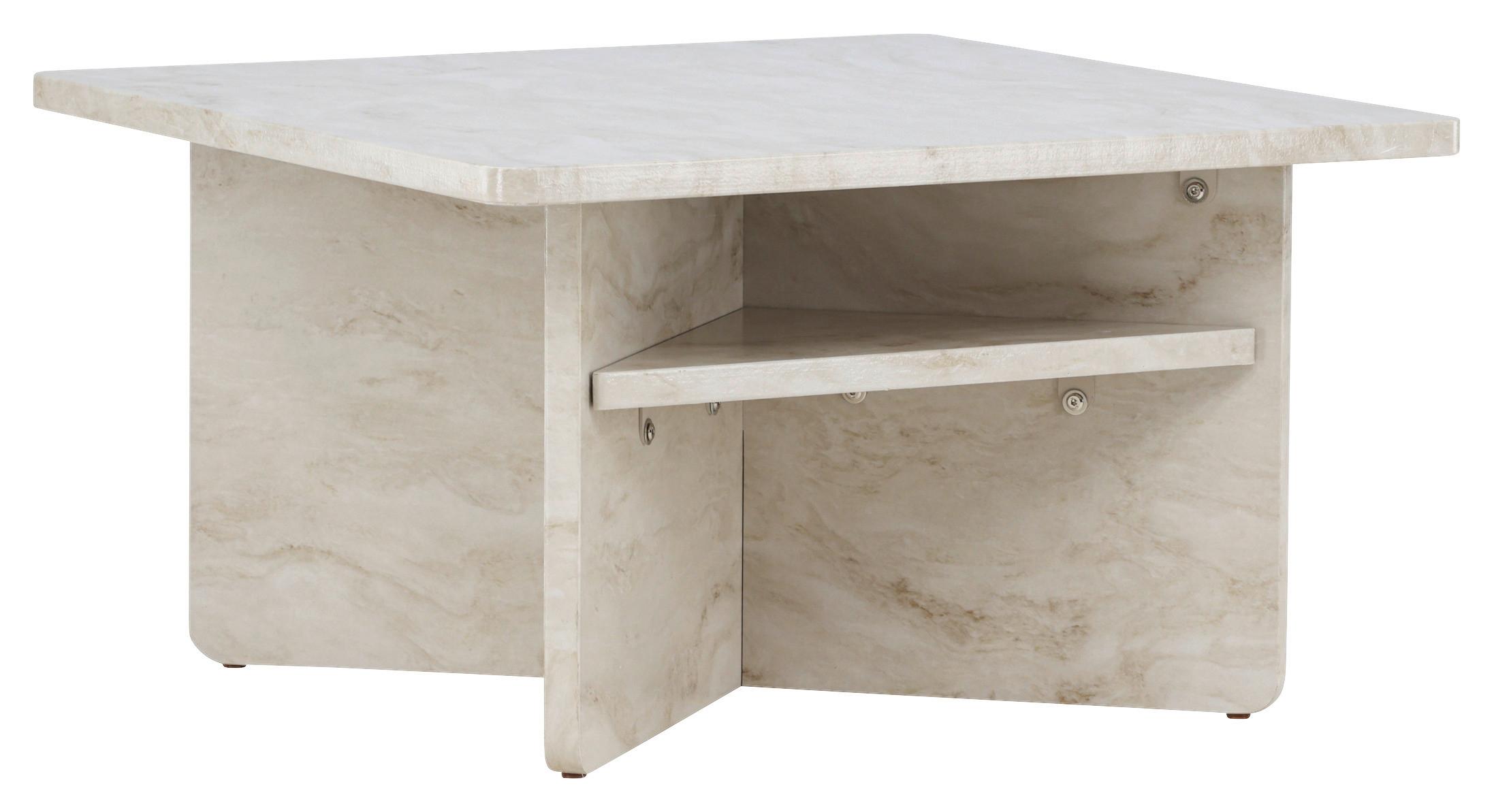 Couchtisch Ålesund - Beige, Design, Holzwerkstoff (75/75/42cm) - Livetastic