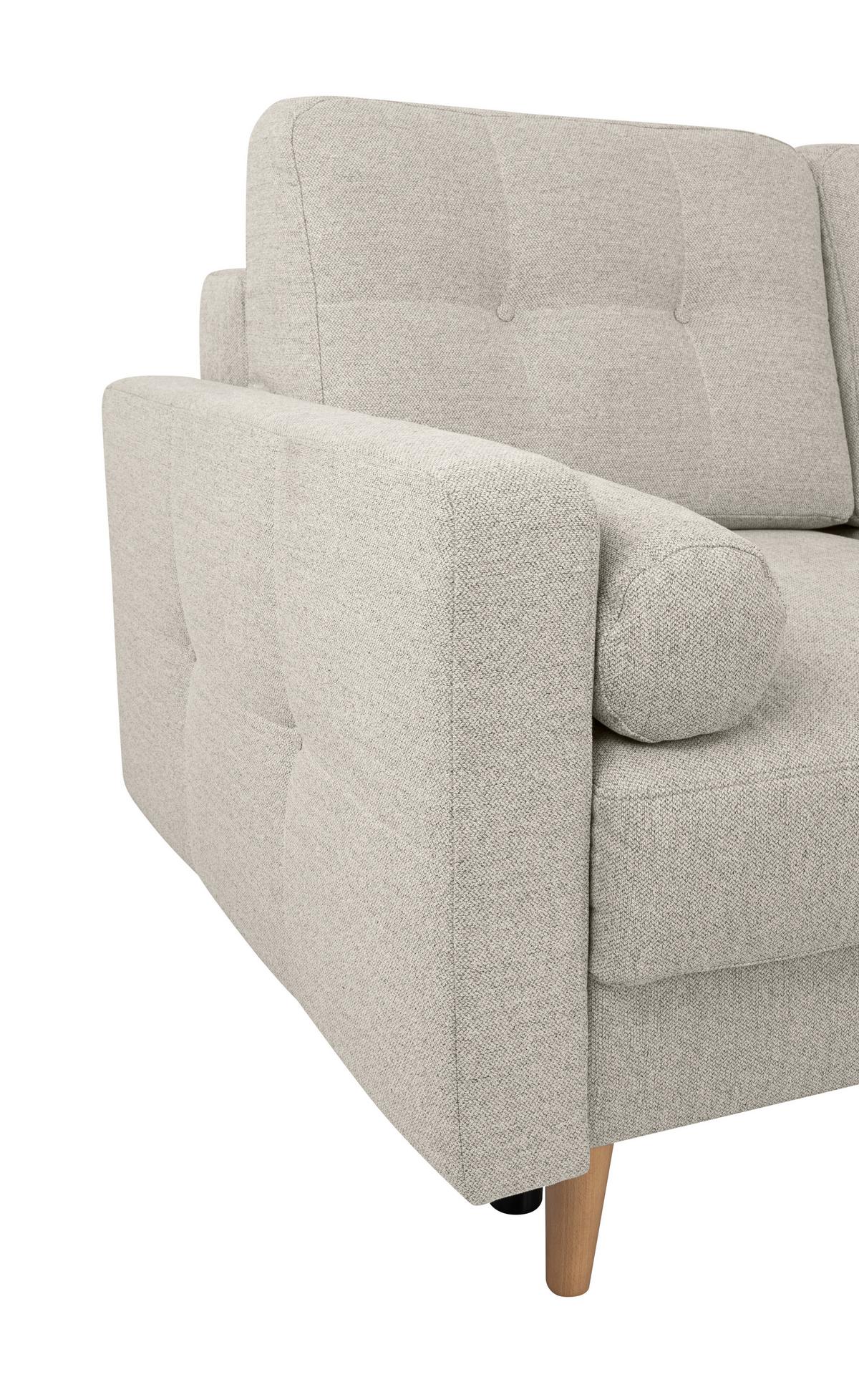 Ecksofa Noret, Beige S: 242x242 Cm - Beige/Buchefarben, Design, Textil (242/242cm) - MID.YOU