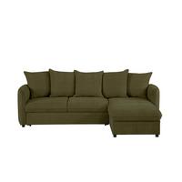 Ecksofa Costo Olivgrün S: 254 cm - Olivgrün, Design, Textil (254/160cm) - MID.YOU