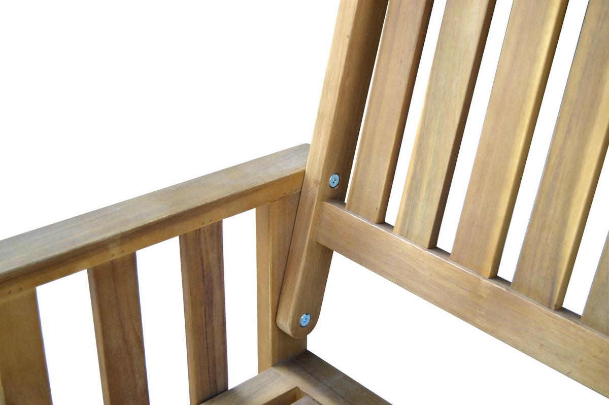 Gartenbank Ph-Aca-2gb-Table-Fold - Hellbraun, Basics, Holz (163/63/91cm)