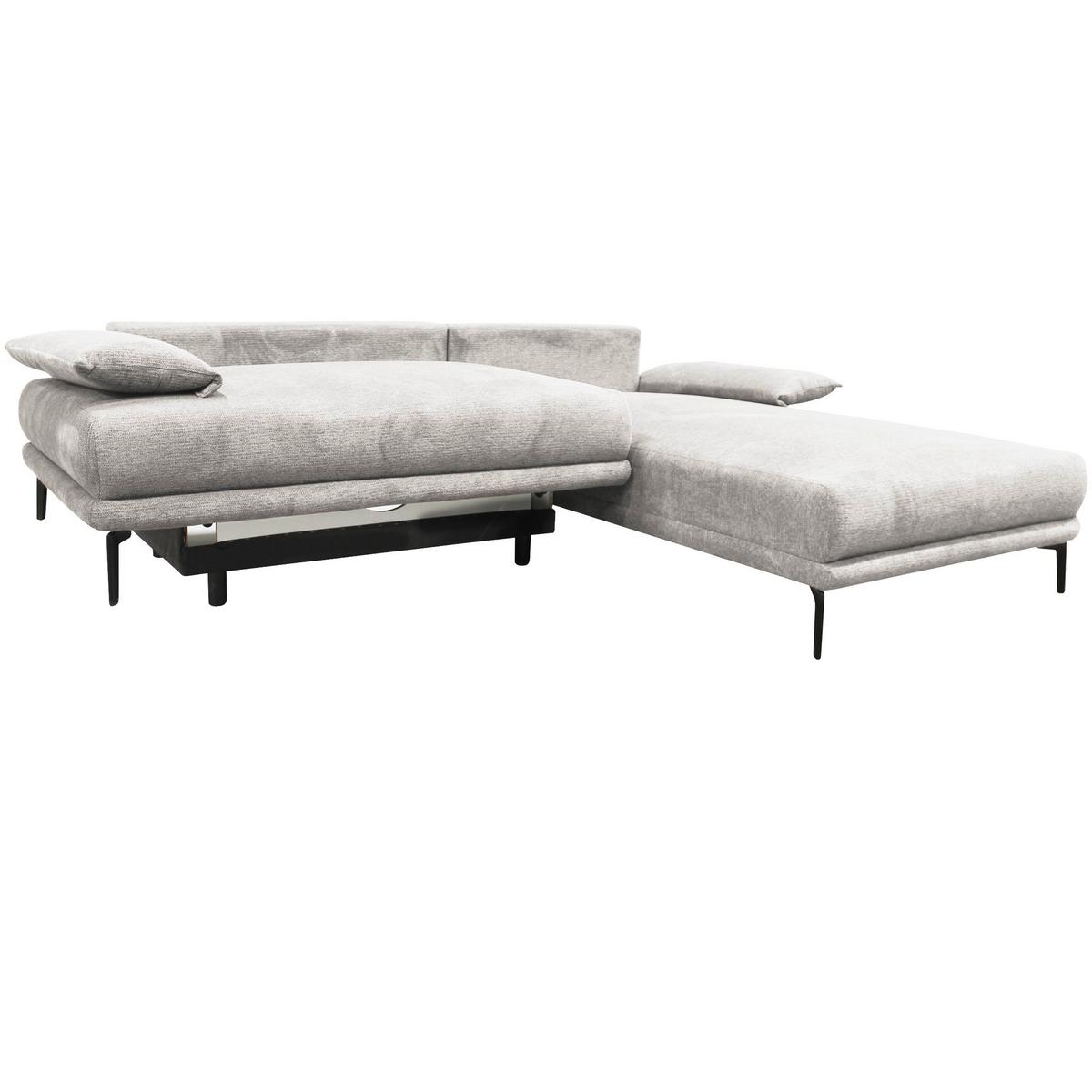 Ecksofa Mit Bettkasten Lagacy 260x192 Cm Webstoff Weiß - Schwarz/Weiß, Design, Textil (260/192cm) - MID.YOU