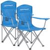 Campingsessel 2-tlg. Set, Inkl. Tragetasche, B: 86 Cm - Blau/Silberfarben, Basics, Textil/Metall (86/97/54cm) - Modante