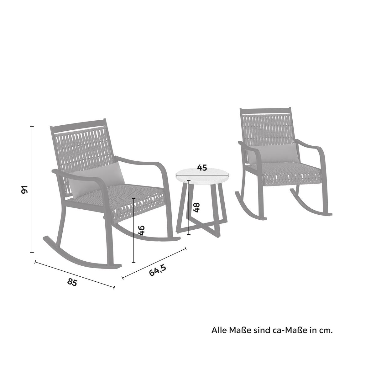 BALKÓNOVÁ ZOSTAVA MATHILDA - čierna/biela, Modern, kov/textil - Bessagi Garden