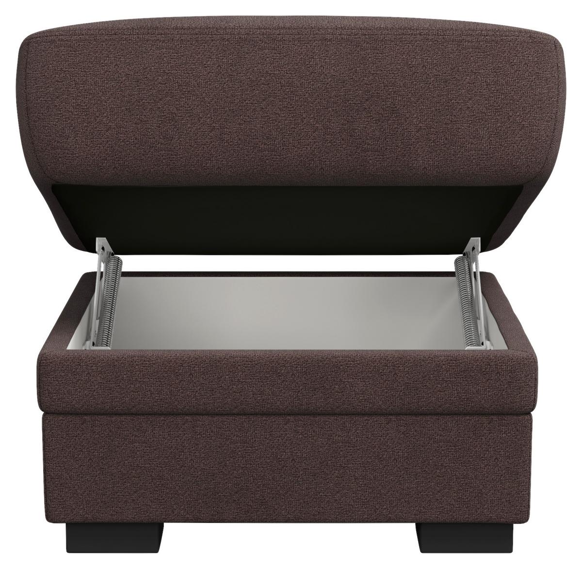 Hocker Marcus Braun B: 68 cm - Schwarz/Braun, Basics, Textil (68/45/68cm) - MID.YOU