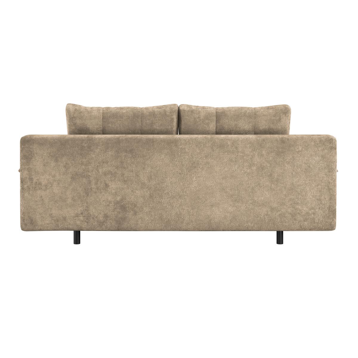 Schlafsofa Perla Hellbraun B: 203 cm - Hellbraun/Schwarz, KONVENTIONELL, Textil (203/94/96cm)
