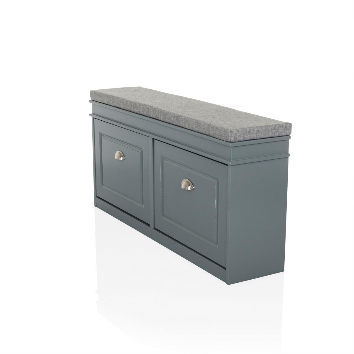 Schuhschrank Estha Grau B: 104cm - Grau, MODERN, Holzwerkstoff (104/52/24cm) - MID.YOU