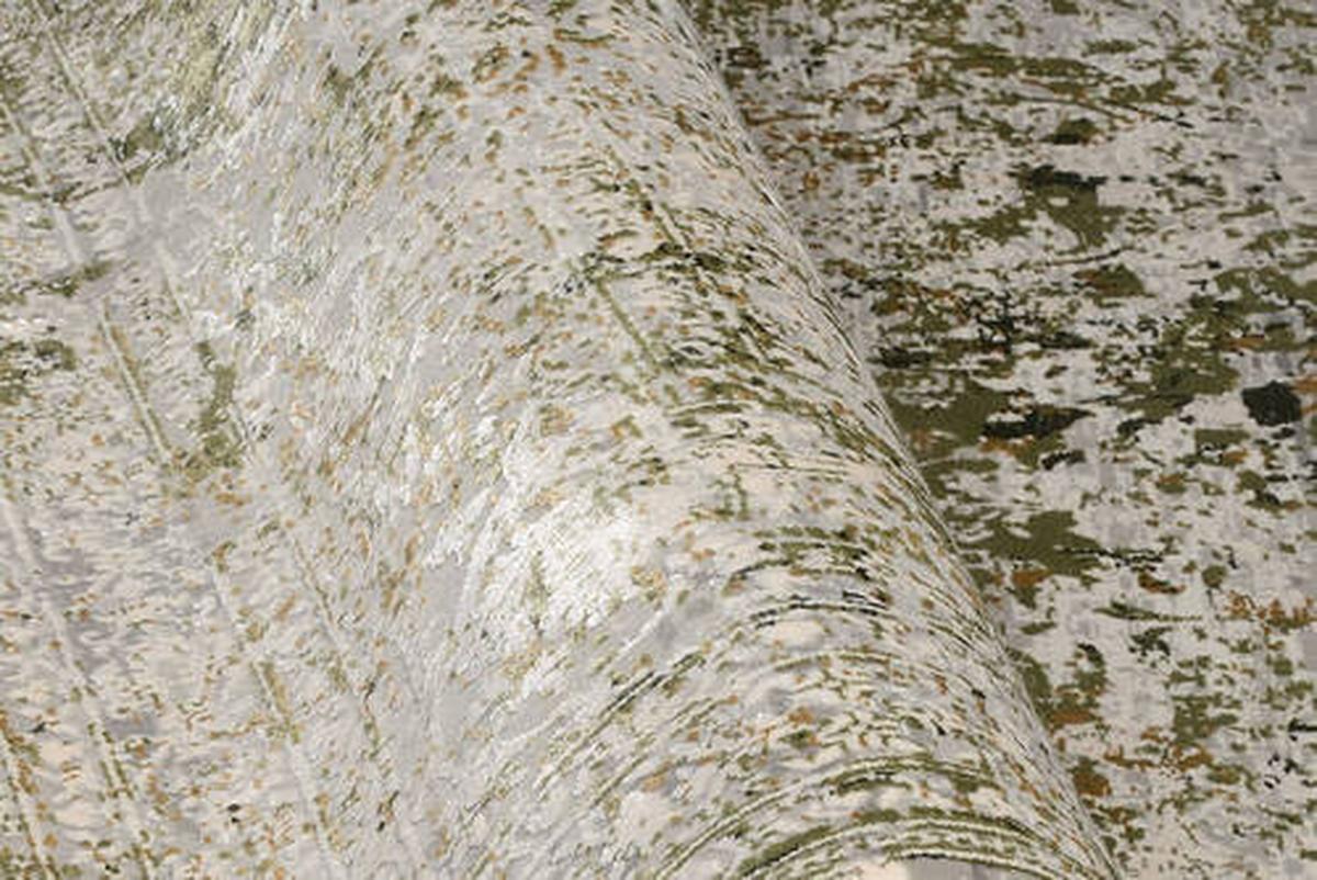 Webteppich Avignon Grau/grün 67x130 Cm - Grau/Grün, Design, Textil (67/130cm) - Dieter Knoll