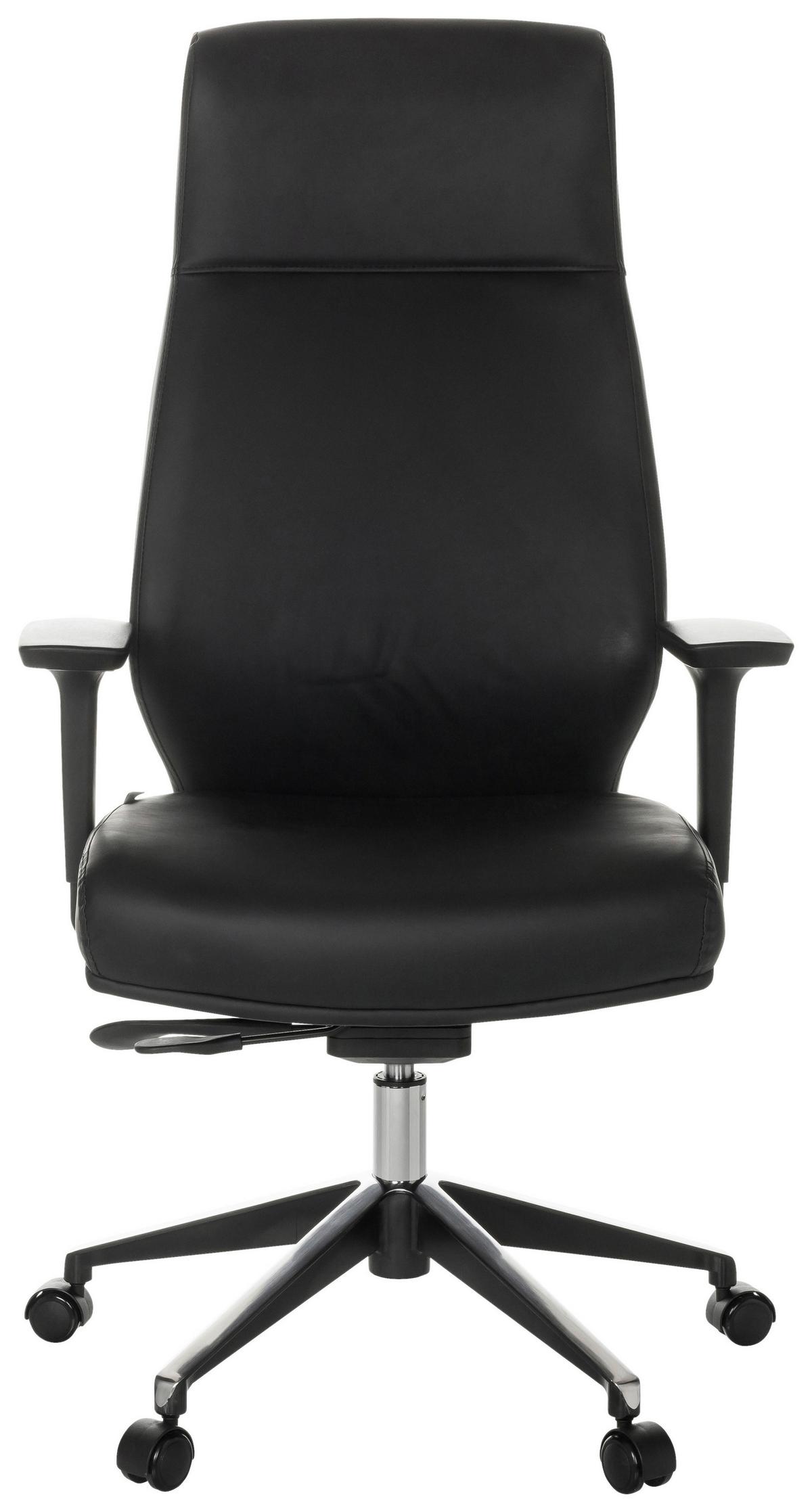 Chefsessel Vitoro Eco - Schwarz, Basics, Leder/Kunststoff (68/123-130/68cm) - MID.YOU