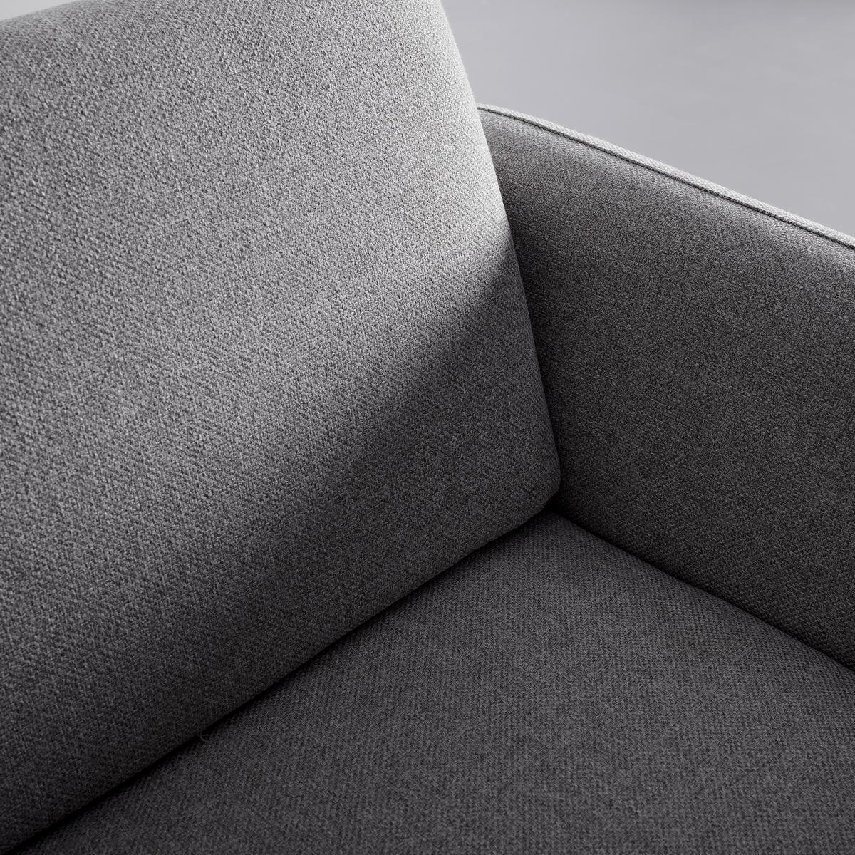 Pohovka PIA šedá - tmavě šedá/přírodní barvy, Moderní, dřevo/textil (146/76/75cm) - Bessagi Home