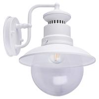 Außenleuchte 3272r 60 Watt Stahl/glas, Wandmontage - Klar/Weiß, MODERN, Glas/Metall (21,5/24,7/27cm)