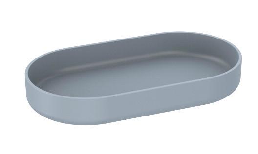 POLIČKA DO VANY Hug, 17,7/2,3/9,6cm, šedá - šedá, Moderní, plast (17,7/2,3/9,6cm) - Premium Living