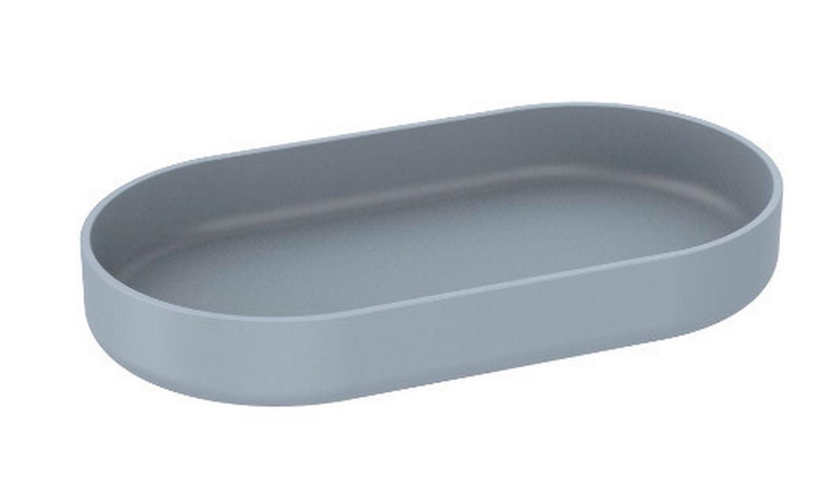 POLIČKA DO VANY Hug, 17,7/2,3/9,6cm, šedá - šedá, Moderní, plast (17,7/2,3/9,6cm) - Premium Living
