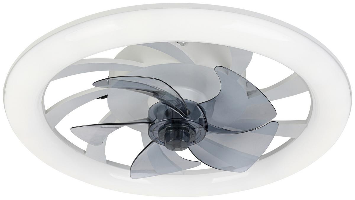 STROPNÍ VENTILÁTOR VIRTI - šedá/bílá, Moderní, plast (50/12cm) - Mömax