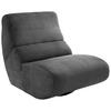 Sessel Lucera Grau 360° drehbar, B: 74 cm - Schwarz/Grau, Design, Textil (74/85/105cm) - Livetastic