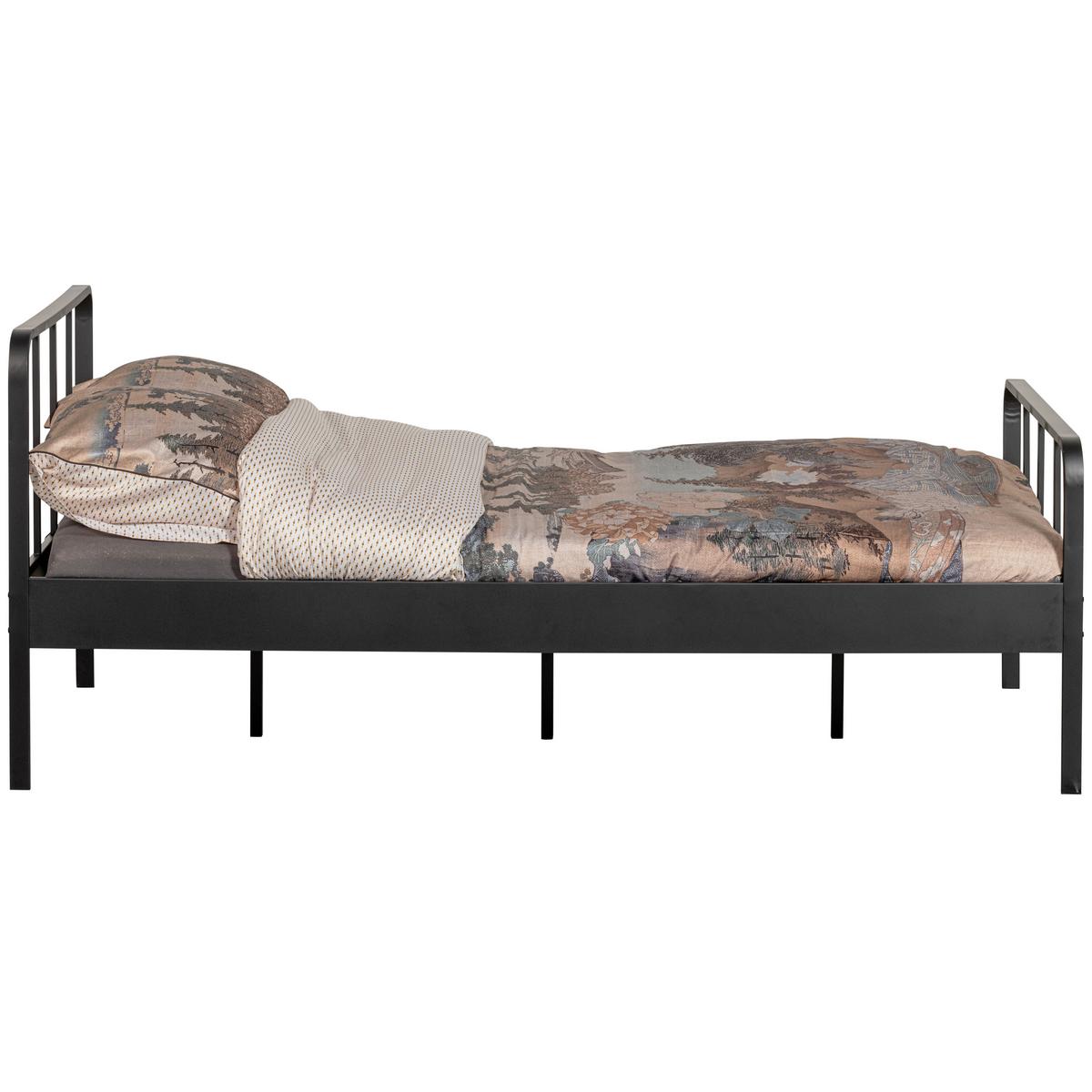 METALLBETT Mees Schwarz 120x200cm - Schwarz, Basics, Metall (120/200cm) - MID.YOU
