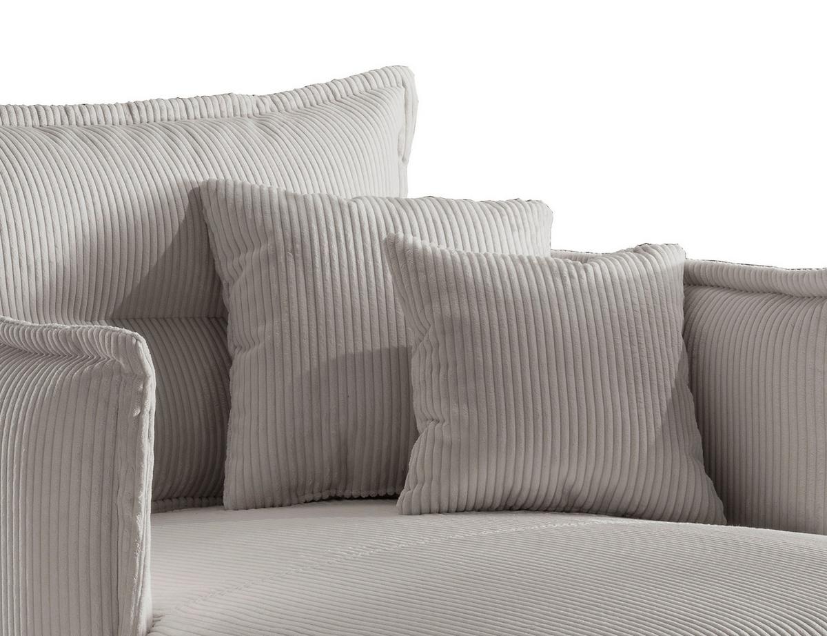 Polstersessel Mit Armlehnen Lava Stoffbezug Silberfarben - Silberfarben/Schwarz, MODERN, Textil (111/101/167cm) - Livetastic