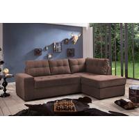 Sarokgarnitúra Rome - barna, Modern, textil (242/90/170cm)