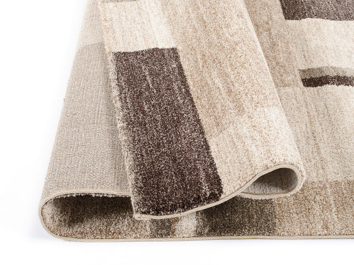 Teppich Läufer Braun/Beige Palazzo Bloc 80x300 cm - Beige/Braun, KONVENTIONELL, Textil (80/300cm) - Novel