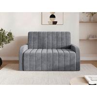Schlafsofa Alaska Anthrazit, B: 141 cm - Anthrazit/Schwarz, Design, Textil (141/90/104cm) - MID.YOU