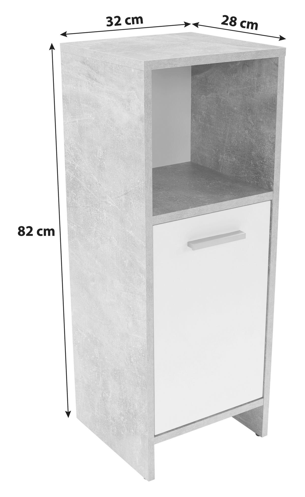 SPODNÍ SKŘÍŇKA ATTACK - bílá/černá, Moderní, kompozitní dřevo/plast (32/82/28cm)