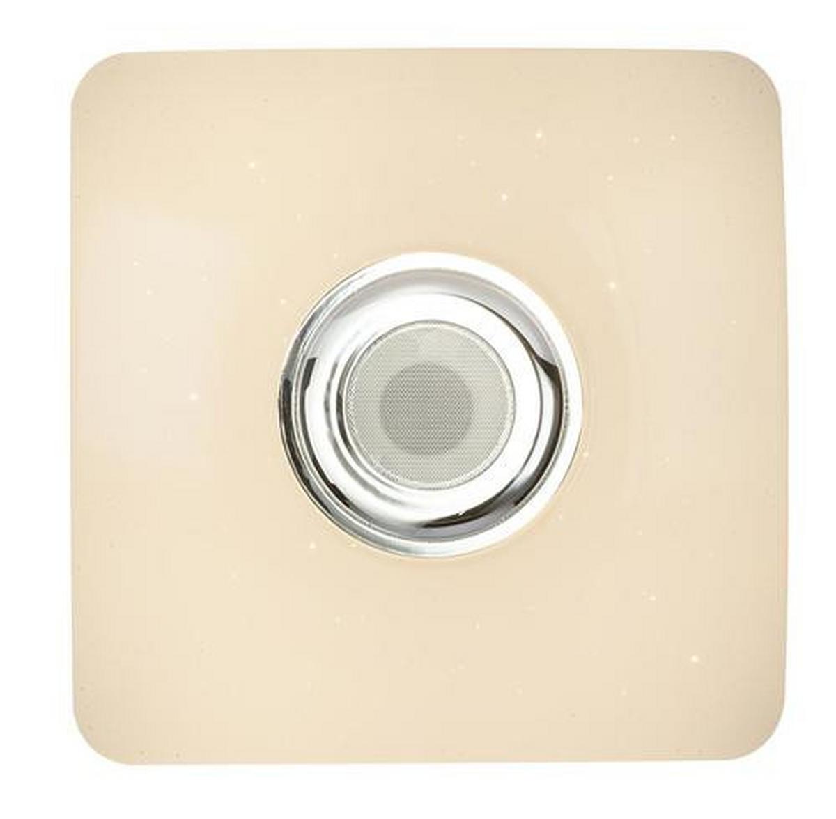 Led-deckenleuchte Ayleen L: 36,5 Cm Mit Farbwechsler - Chromfarben/Weiß, Basics, Kunststoff/Metall (36,5/36,5/9cm) - Globo