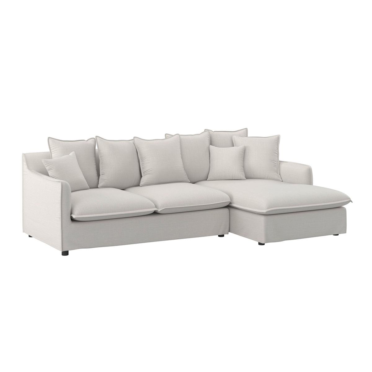 Sedací souprava ELIA přírodná barva - černá/přírodní barvy, Moderní, dřevo/textil (265/84/158cm) - Bessagi Home