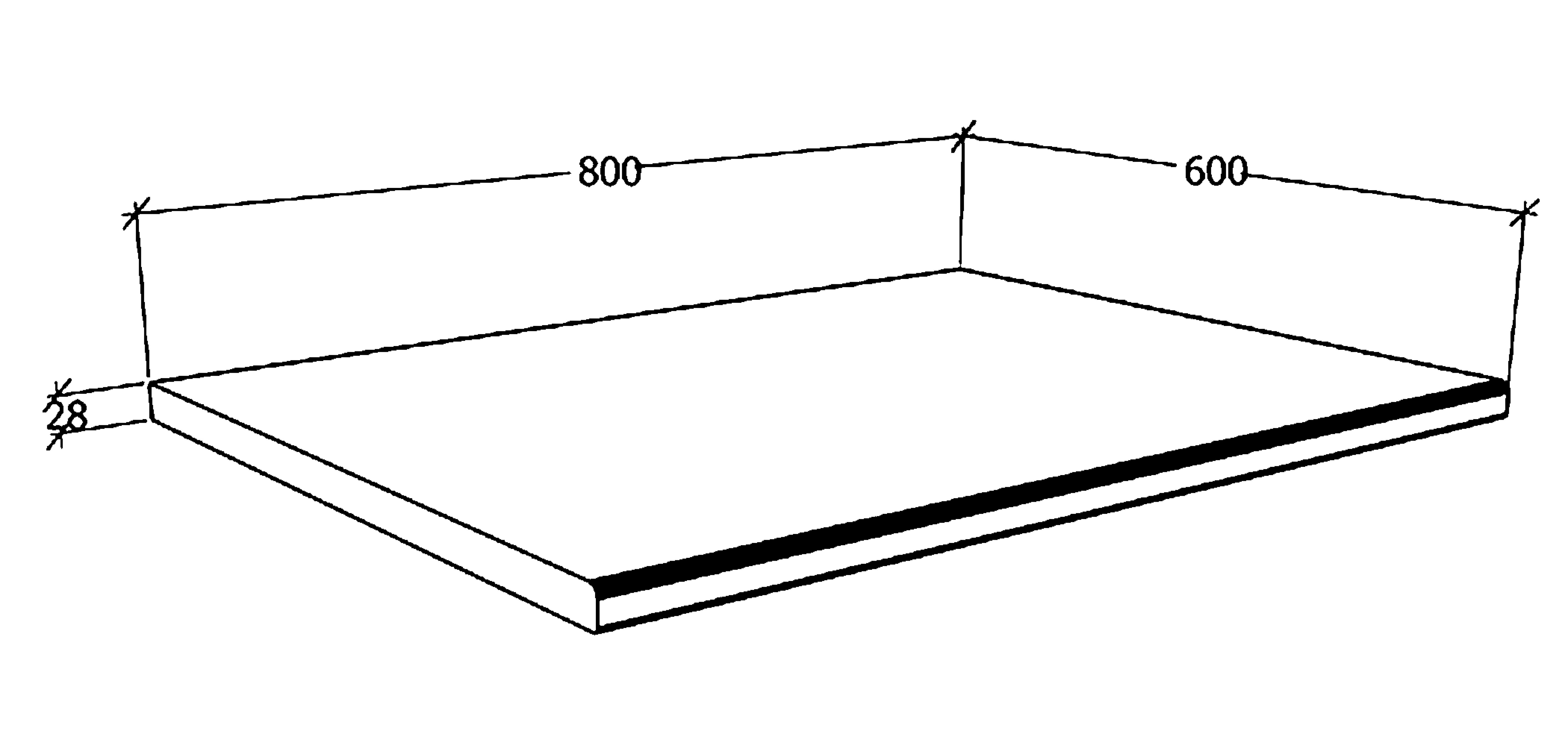 Arbeitsplatte Esilo Weiß B: 80 Cm - Weiß, KONVENTIONELL, Holzwerkstoff (80/2,8/60cm) - MID.YOU