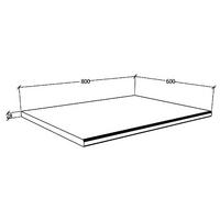 Arbeitsplatte Esilo Weiß B: 80 cm - Weiß, KONVENTIONELL, Holzwerkstoff (80/2,8/60cm) - MID.YOU