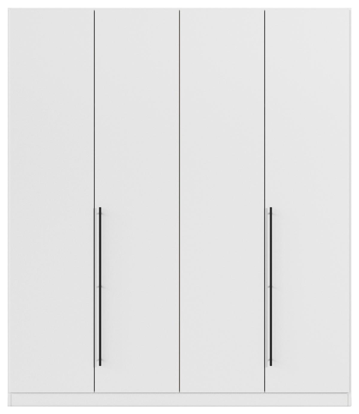 Kleiderschrank Safari B: 181 cm - Weiß/Grau, KONVENTIONELL, Holzwerkstoff (181/210/54cm)