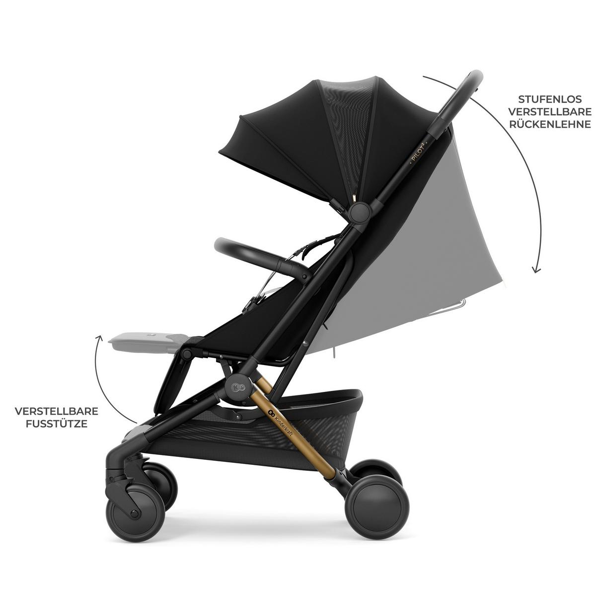 Buggy schwarz PILOT 2 - Schwarz, Basics, Kunststoff/Textil (67/42/101cm) - Kinderkraft