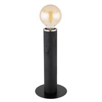 Tischlampe Schwarz/ Nickelfarben mit Schalter - Schwarz/Nickelfarben, Basics, Holz/Textil (15/30,5cm) - Globo