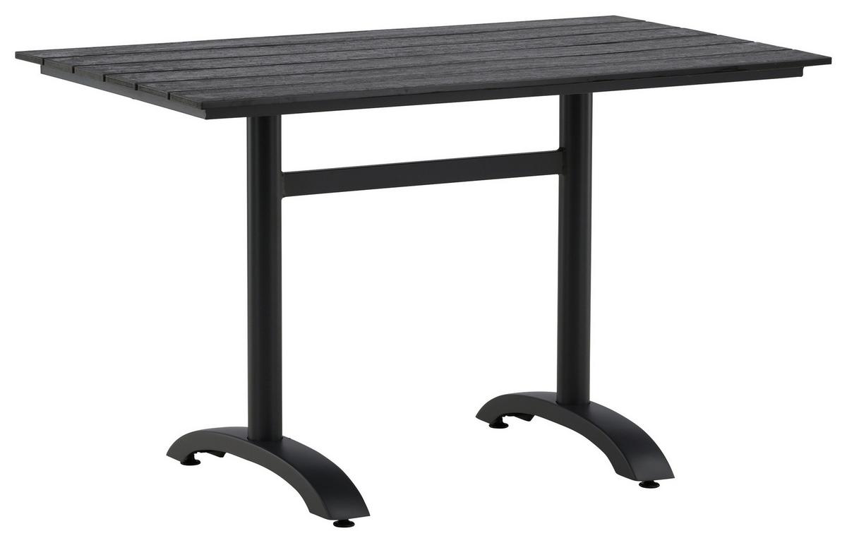 Gartentisch Denver - Schwarz, KONVENTIONELL, Metall (120/70/74cm) - Gardenson