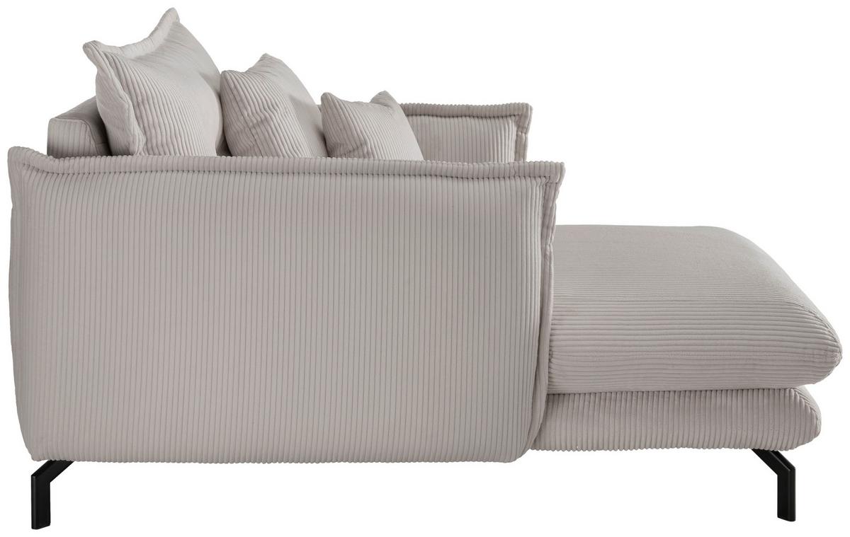 Polstersessel mit Armlehnen Lava Stoffbezug Silberfarben - Silberfarben/Schwarz, MODERN, Textil (111/101/167cm) - Livetastic
