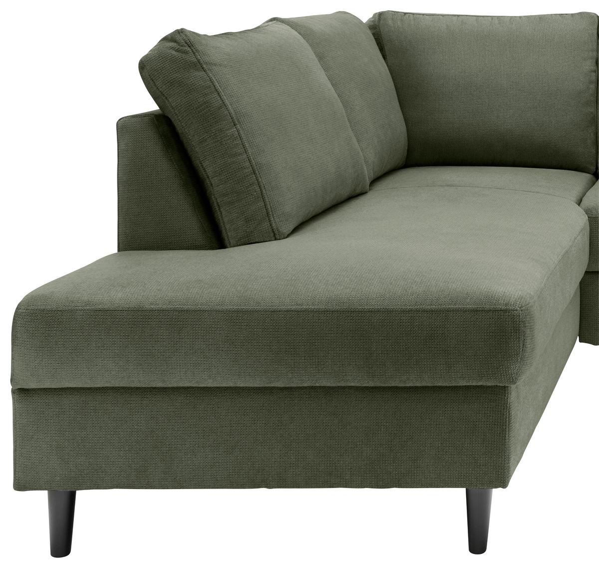 Eckschlafsofa Passione Mintgrün S: 200x242 Cm - Schwarz/Mintgrün, MODERN, Textil (200/242cm) - Livetastic
