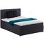 Boxbett Carolina 140x200 Grau - Schwarz/Grau, KONVENTIONELL, Holz/Textil (143/105/209cm)
