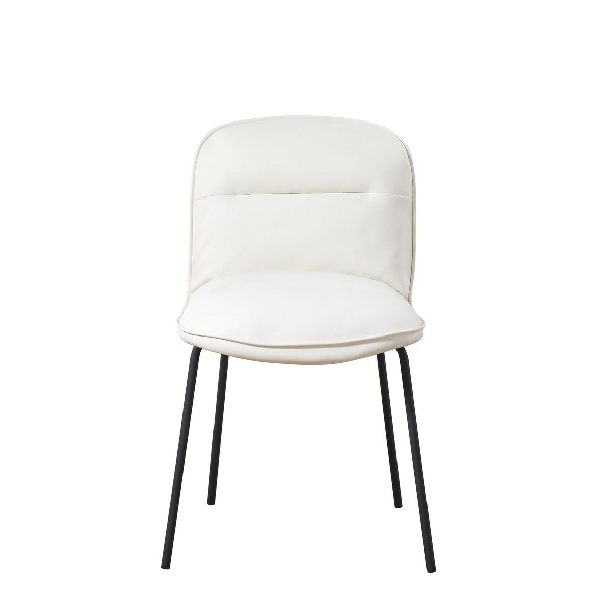 Stolička Ellis biela - čierna/biela, Modern, kov/drevo (43/80/50cm) - Bessagi Home