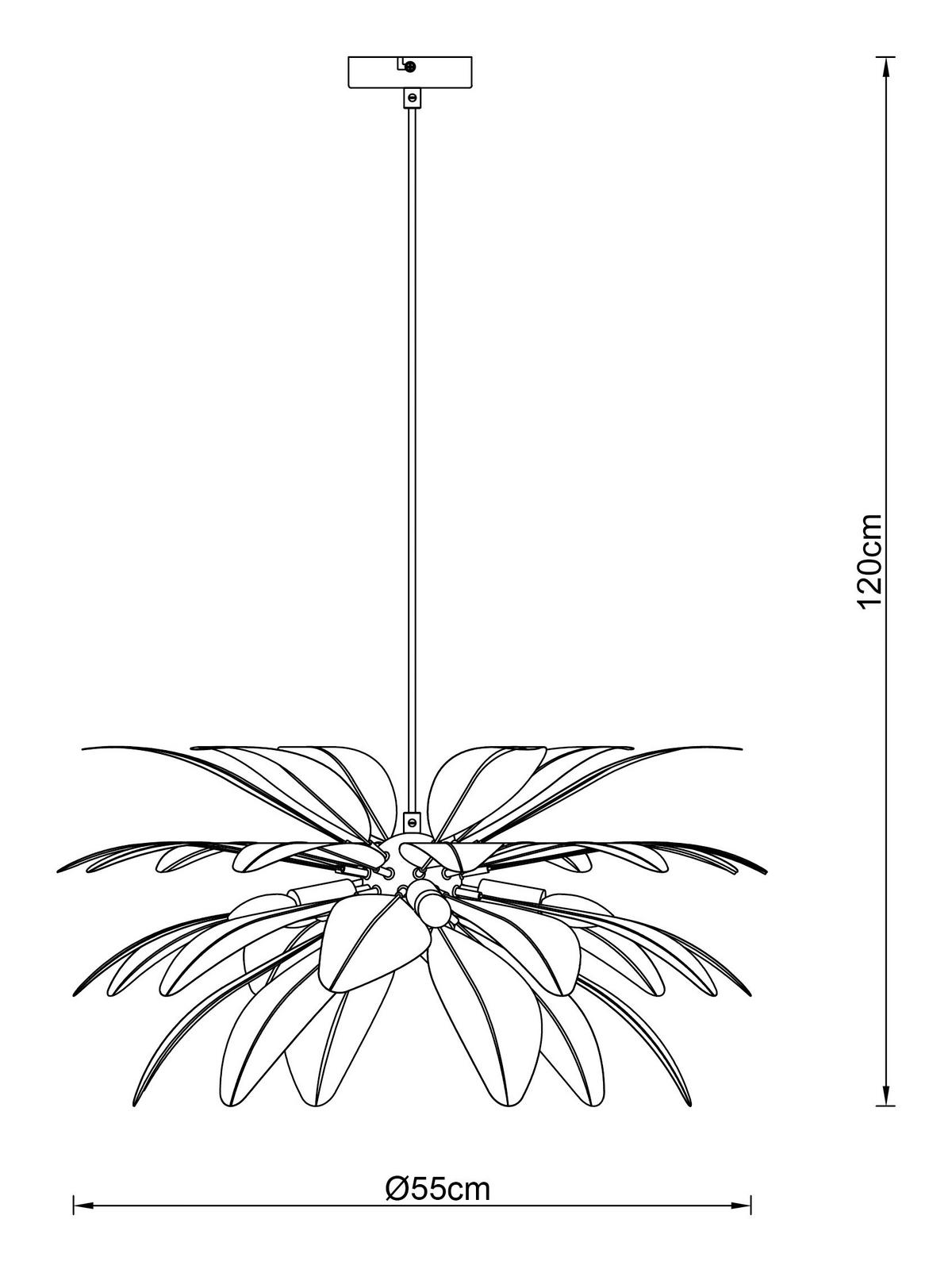 Hängeleuchte Fedi Grau/Schwarz max. 3 Watt - šedá/černá, Moderní, kov/textil (55/55/120cm) - Mömax