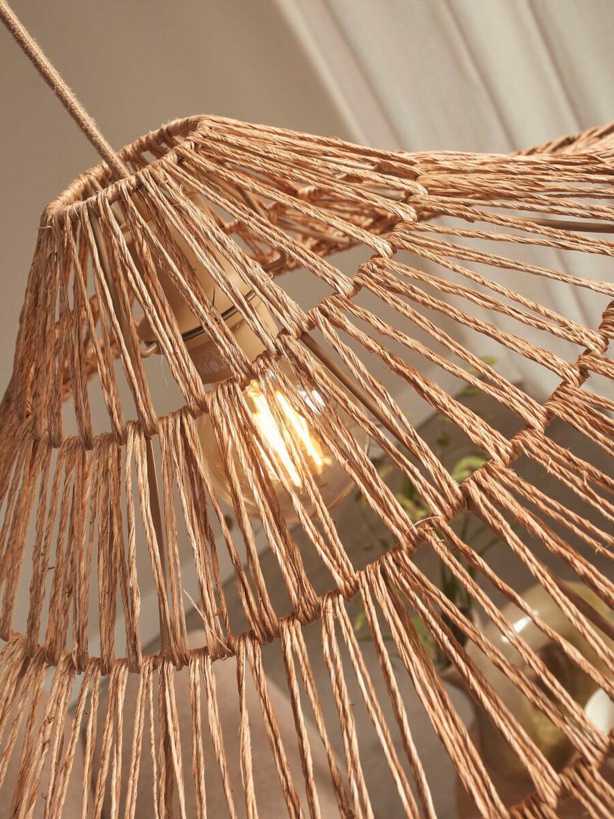 Hängeleuchte Cuzco - Schwarz/Naturfarben, Basics, Textil (65/20cm) - Good & Mojo