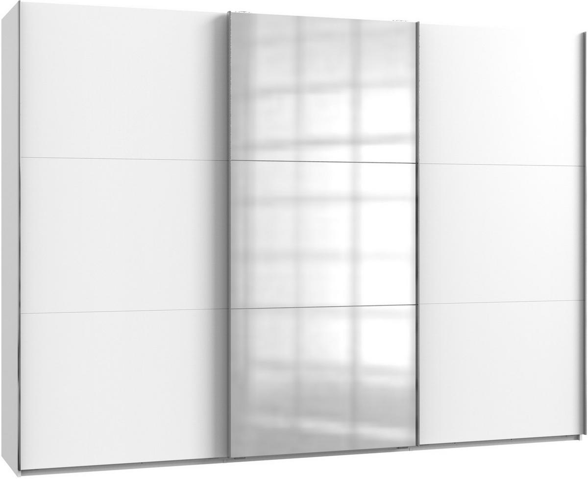 Schwebetürenschrank B: 300 Cm Level, Weiß - Weiß, MODERN, Holzwerkstoff (300/216/65cm) - MID.YOU