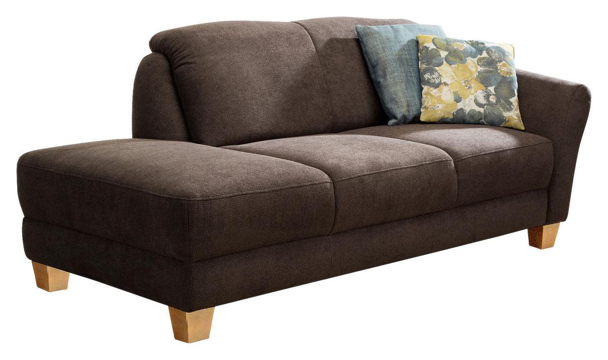 Récamiere Gotland V Dunkelbraun B: 194cm - Dunkelbraun/Naturfarben, KONVENTIONELL, Textil (194/84/91cm) - Sit & More