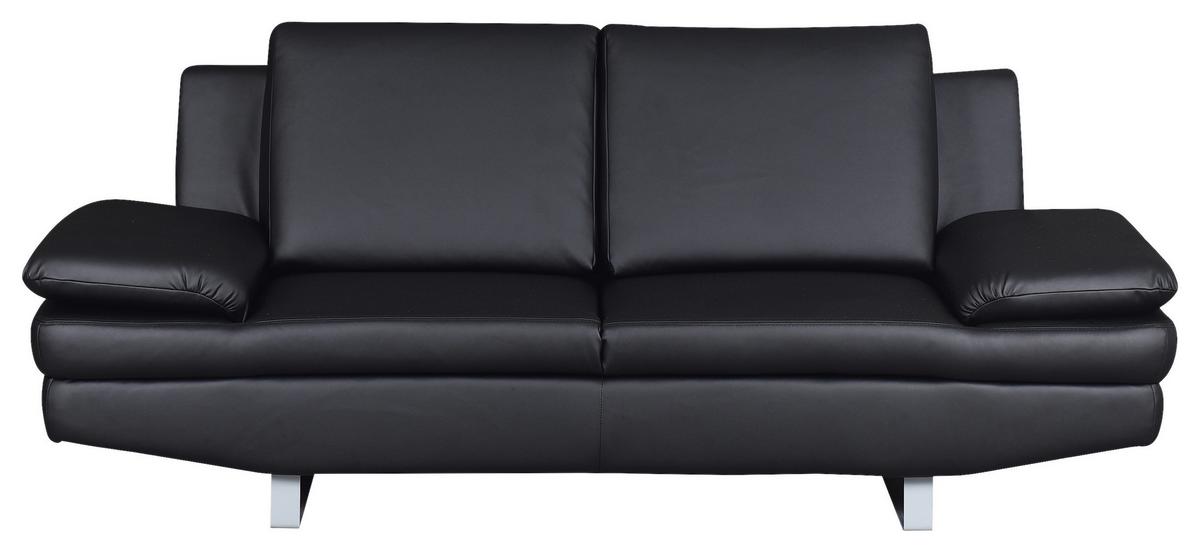 2-Sitzer-Sofa Jovanna, Schwarz B: 198 cm - Schwarz/Grau, Design, Textil (198/78/88cm) - MID.YOU